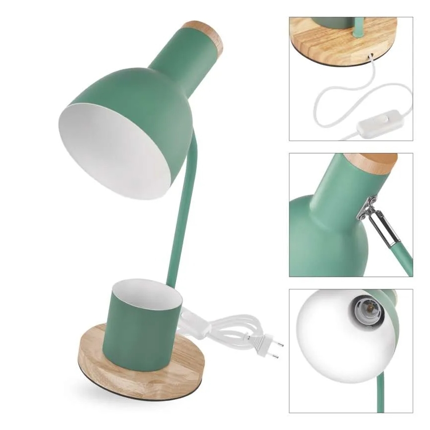 Lámpara de mesa POPPY 1xE27/25W/230V verde