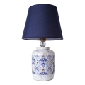 Lámpara de mesa RAMZES 1xE27/40W/230V azul/blanca