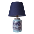 Lámpara de mesa RAMZES 1xE27/40W/230V azul