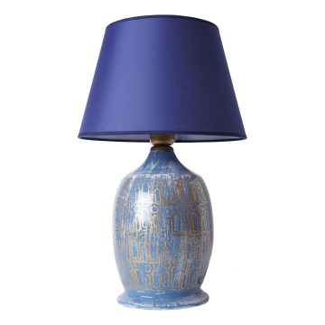 Lámpara de mesa RAMZES 1xE27/40W/230V azul