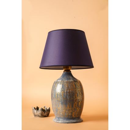 Lámpara de mesa RAMZES 1xE27/40W/230V azul