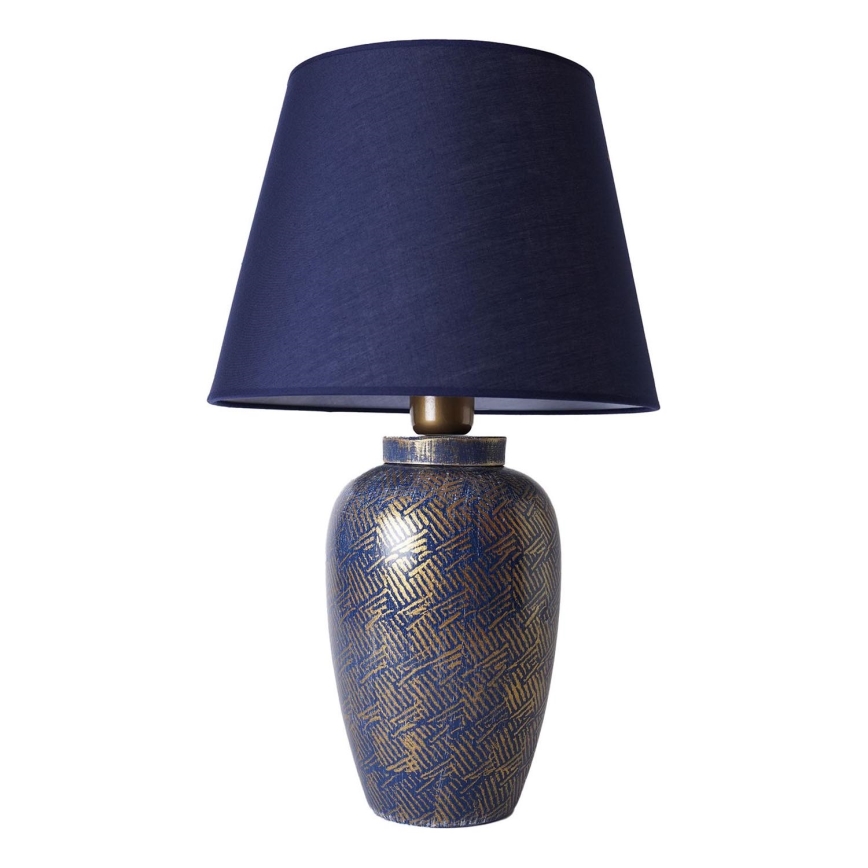 Lámpara de mesa RAMZES 1xE27/40W/230V azul