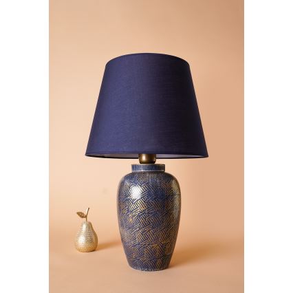 Lámpara de mesa RAMZES 1xE27/40W/230V azul