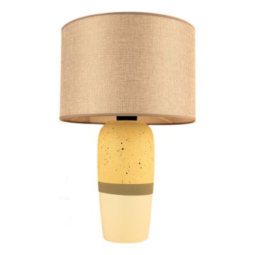 Lámpara de mesa RAMZES 1xE27/40W/230V beige/amarilla