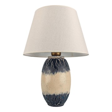 Lámpara de mesa RAMZES 1xE27/40W/230V beige/azul
