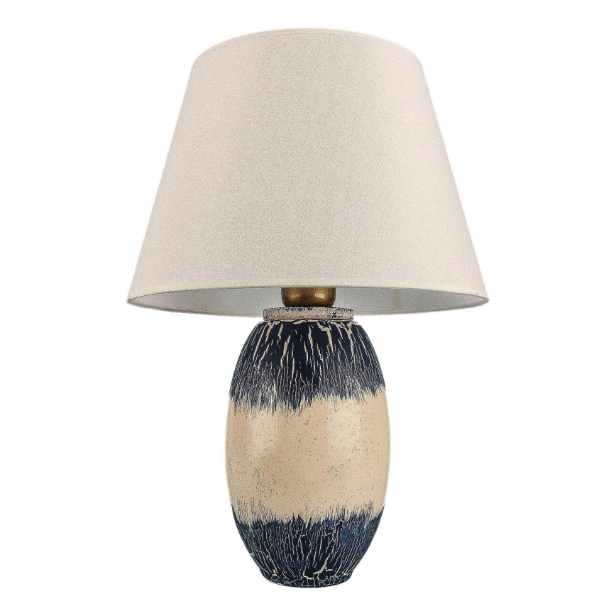 Lámpara de mesa RAMZES 1xE27/40W/230V beige/azul