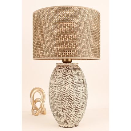 Lámpara de mesa RAMZES 1xE27/40W/230V beige