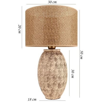 Lámpara de mesa RAMZES 1xE27/40W/230V beige
