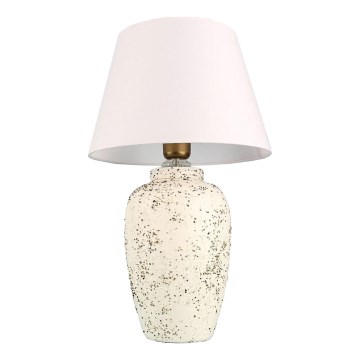 Lámpara de mesa RAMZES 1xE27/40W/230V blanca/crema