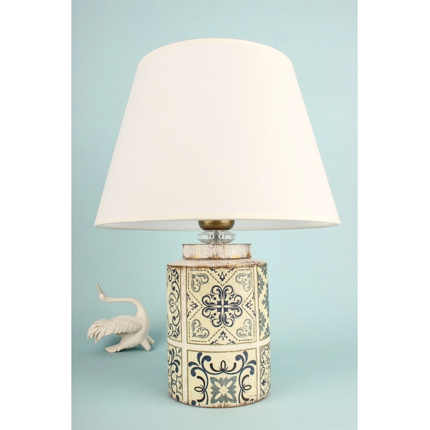 Lámpara de mesa RAMZES 1xE27/40W/230V blanca