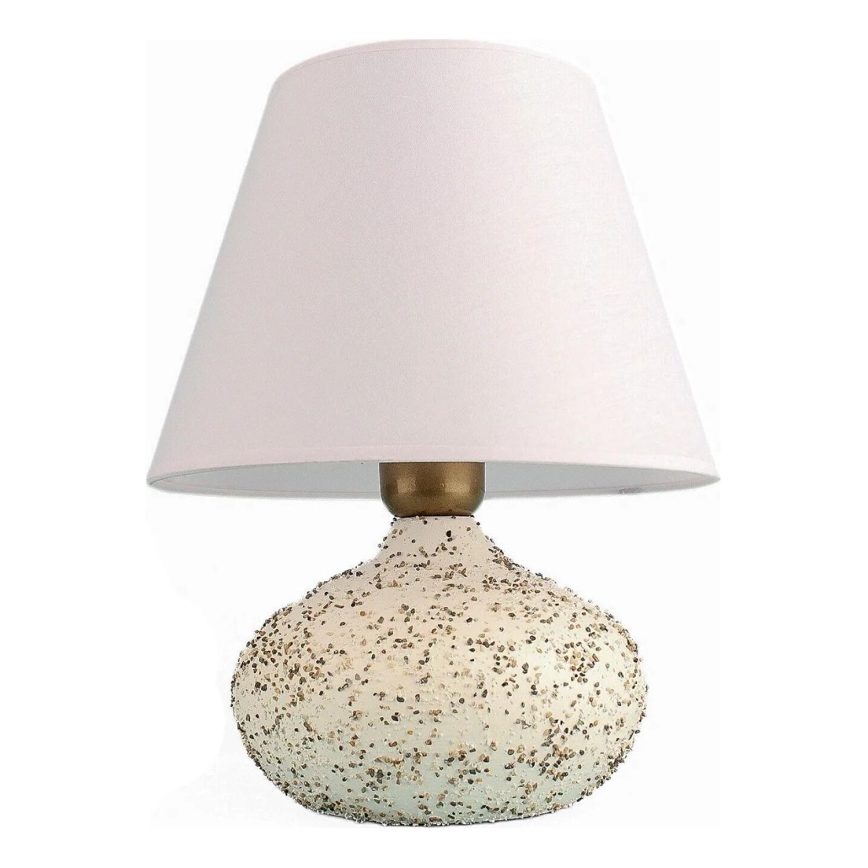 Lámpara de mesa RAMZES 1xE27/40W/230V blanca
