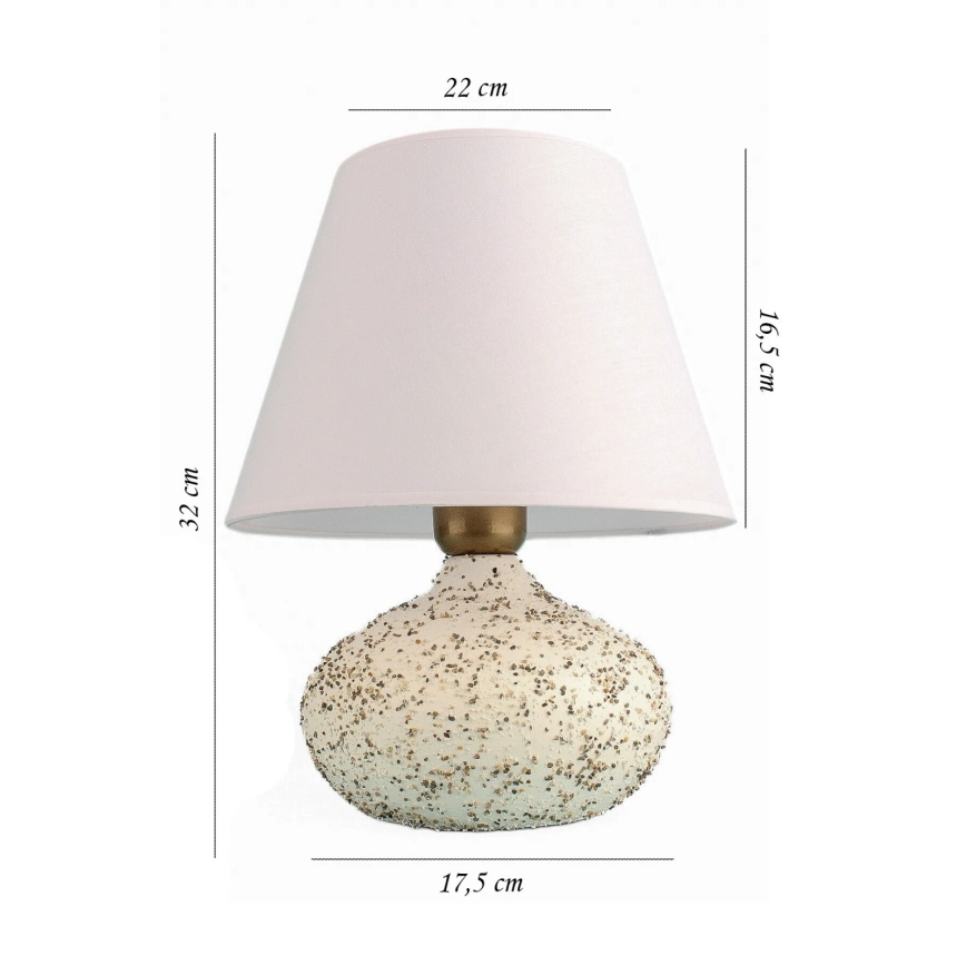 Lámpara de mesa RAMZES 1xE27/40W/230V blanca