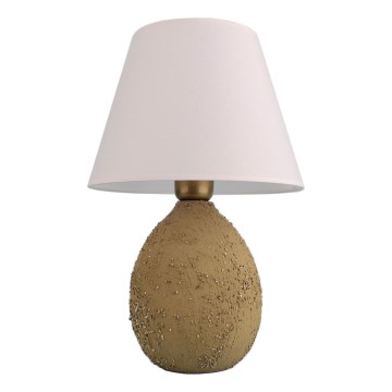 Lámpara de mesa RAMZES 1xE27/40W/230V blanca/marrón