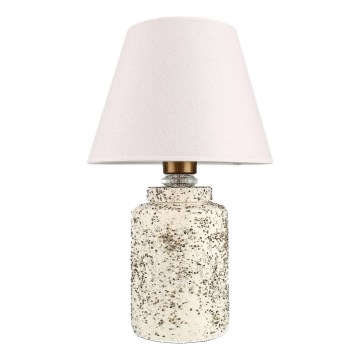 Lámpara de mesa RAMZES 1xE27/40W/230V blanco/beige