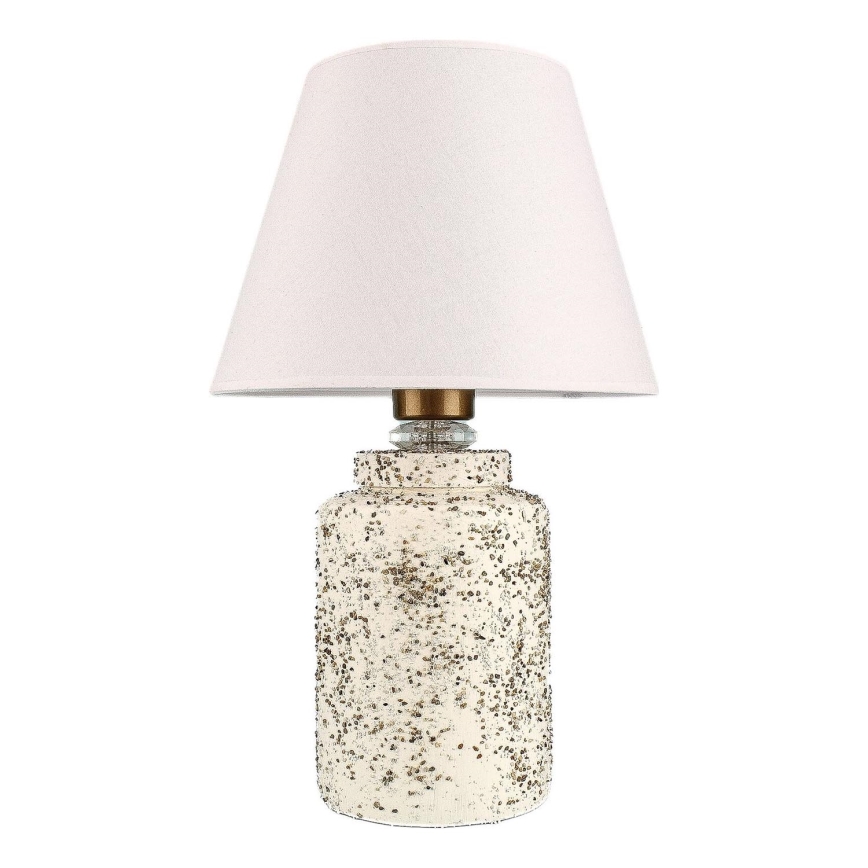 Lámpara de mesa RAMZES 1xE27/40W/230V blanco/beige