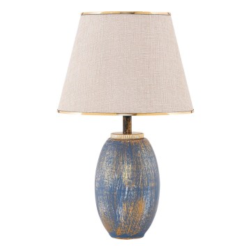 Lámpara de mesa RAMZES 1xE27/40W/230V crema/azul
