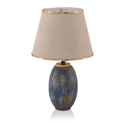 Lámpara de mesa RAMZES 1xE27/40W/230V crema/azul