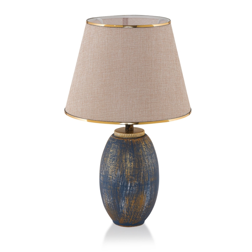 Lámpara de mesa RAMZES 1xE27/40W/230V crema/azul