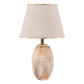 Lámpara de mesa RAMZES 1xE27/40W/230V crema/dorada