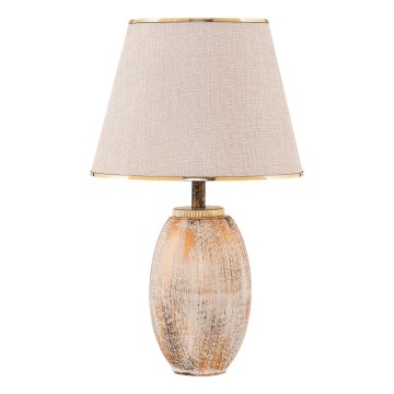 Lámpara de mesa RAMZES 1xE27/40W/230V crema/dorada