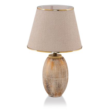 Lámpara de mesa RAMZES 1xE27/40W/230V crema/dorada