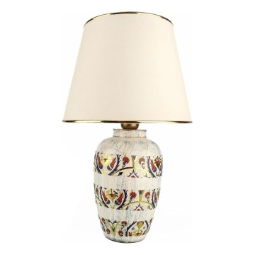 Lámpara de mesa RAMZES 1xE27/40W/230V crema/dorada