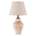 Lámpara de mesa RAMZES 1xE27/40W/230V crema/dorado