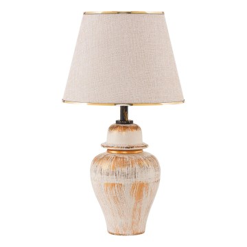 Lámpara de mesa RAMZES 1xE27/40W/230V crema/dorado