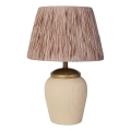 Lámpara de mesa RAMZES 1xE27/40W/230V crema/marrón