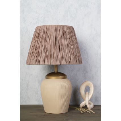 Lámpara de mesa RAMZES 1xE27/40W/230V crema/marrón