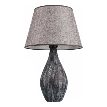 Lámpara de mesa RAMZES 1xE27/40W/230V gris