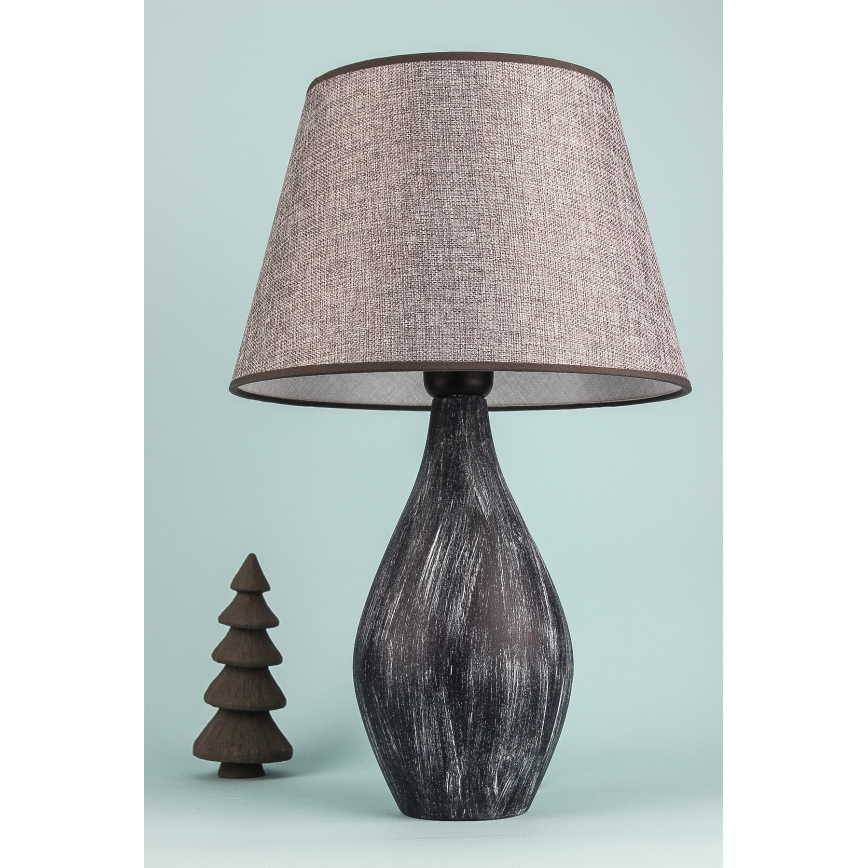 Lámpara de mesa RAMZES 1xE27/40W/230V gris