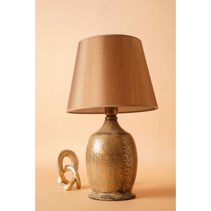 Lámpara de mesa RAMZES 1xE27/40W/230V marrón