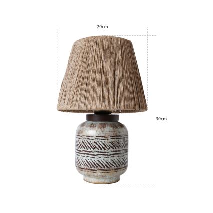 Lámpara de mesa RAMZES 1xE27/40W/230V marrón