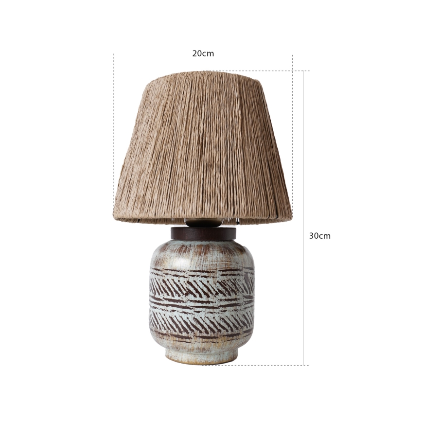 Lámpara de mesa RAMZES 1xE27/40W/230V marrón