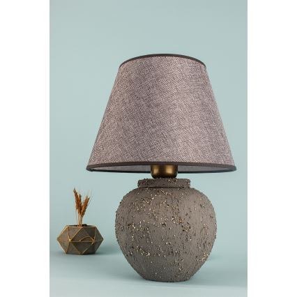 Lámpara de mesa RAMZES 1xE27/40W/230V marrón
