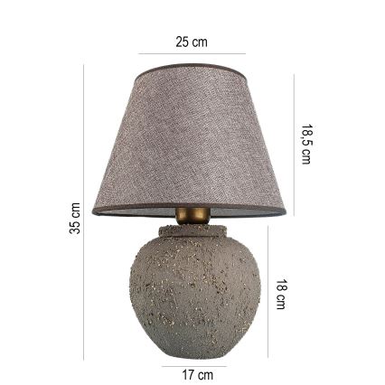 Lámpara de mesa RAMZES 1xE27/40W/230V marrón
