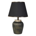 Lámpara de mesa RAMZES 1xE27/40W/230V negra/dorada