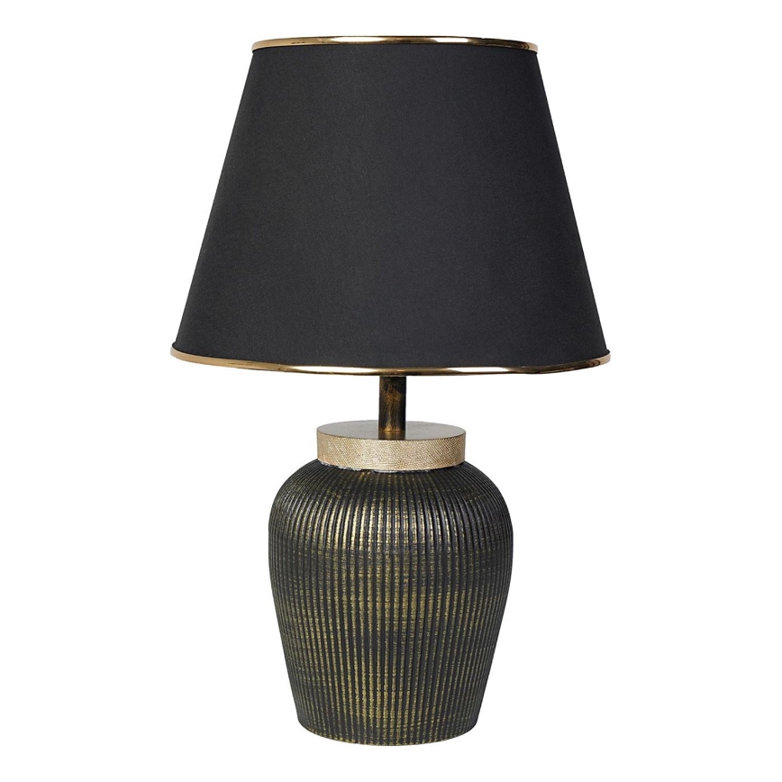 Lámpara de mesa RAMZES 1xE27/40W/230V negra/dorada