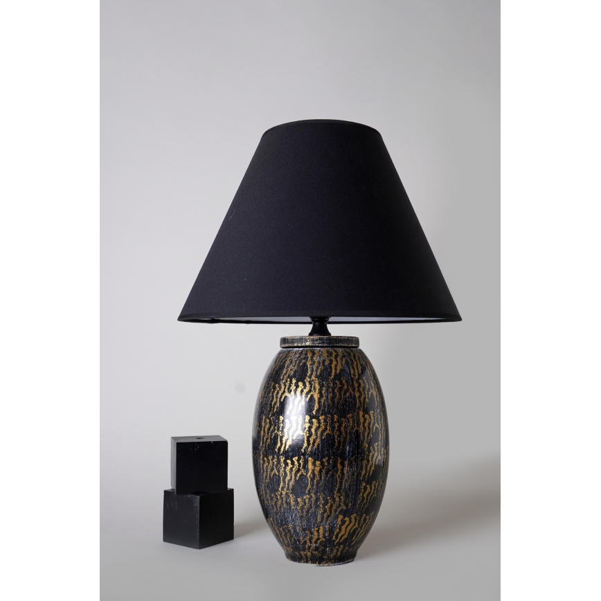 Lámpara de mesa RAMZES 1xE27/40W/230V negra