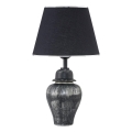 Lámpara de mesa RAMZES 1xE27/40W/230V negra/plateada