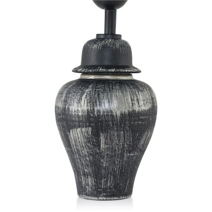 Lámpara de mesa RAMZES 1xE27/40W/230V negra/plateada