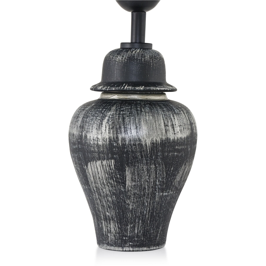 Lámpara de mesa RAMZES 1xE27/40W/230V negra/plateada