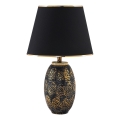 Lámpara de mesa RAMZES 1xE27/40W/230V negro/dorado