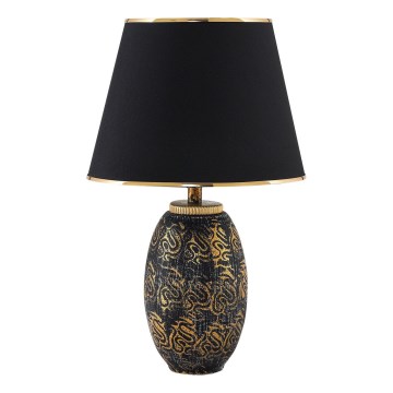 Lámpara de mesa RAMZES 1xE27/40W/230V negro/dorado