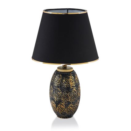 Lámpara de mesa RAMZES 1xE27/40W/230V negro/dorado