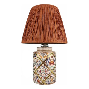 Lámpara de mesa RAMZES 1xE27/40W/230V, pantalla de rafia
