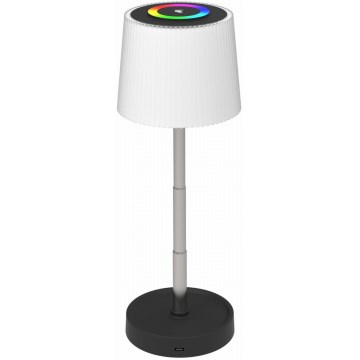 Lámpara de mesa recargable LED RGBW regulable con control táctil para exterior LED/2W/5V IP44 1200 mAh gris