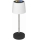 Lámpara de mesa recargable LED RGBW regulable con control táctil para exterior LED/2W/5V IP44 1200 mAh gris