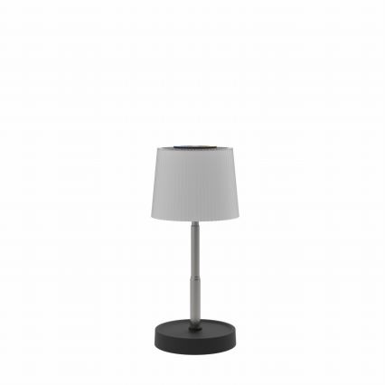 Lámpara de mesa recargable LED RGBW regulable con control táctil para exterior LED/2W/5V IP44 1200 mAh gris